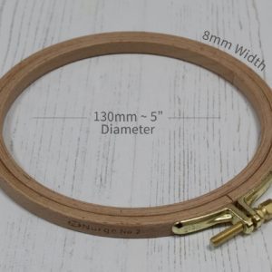 Nurge embroidery hoop 130mm = Approx 5" - 8mm in depth